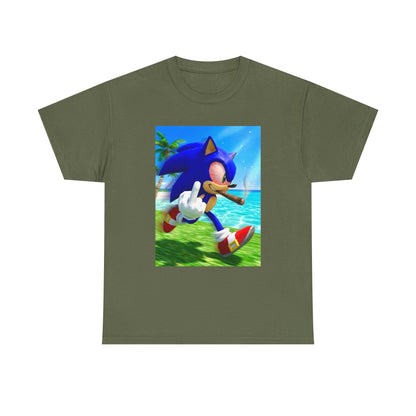 Stoned Sonic Giving The Finger Tee