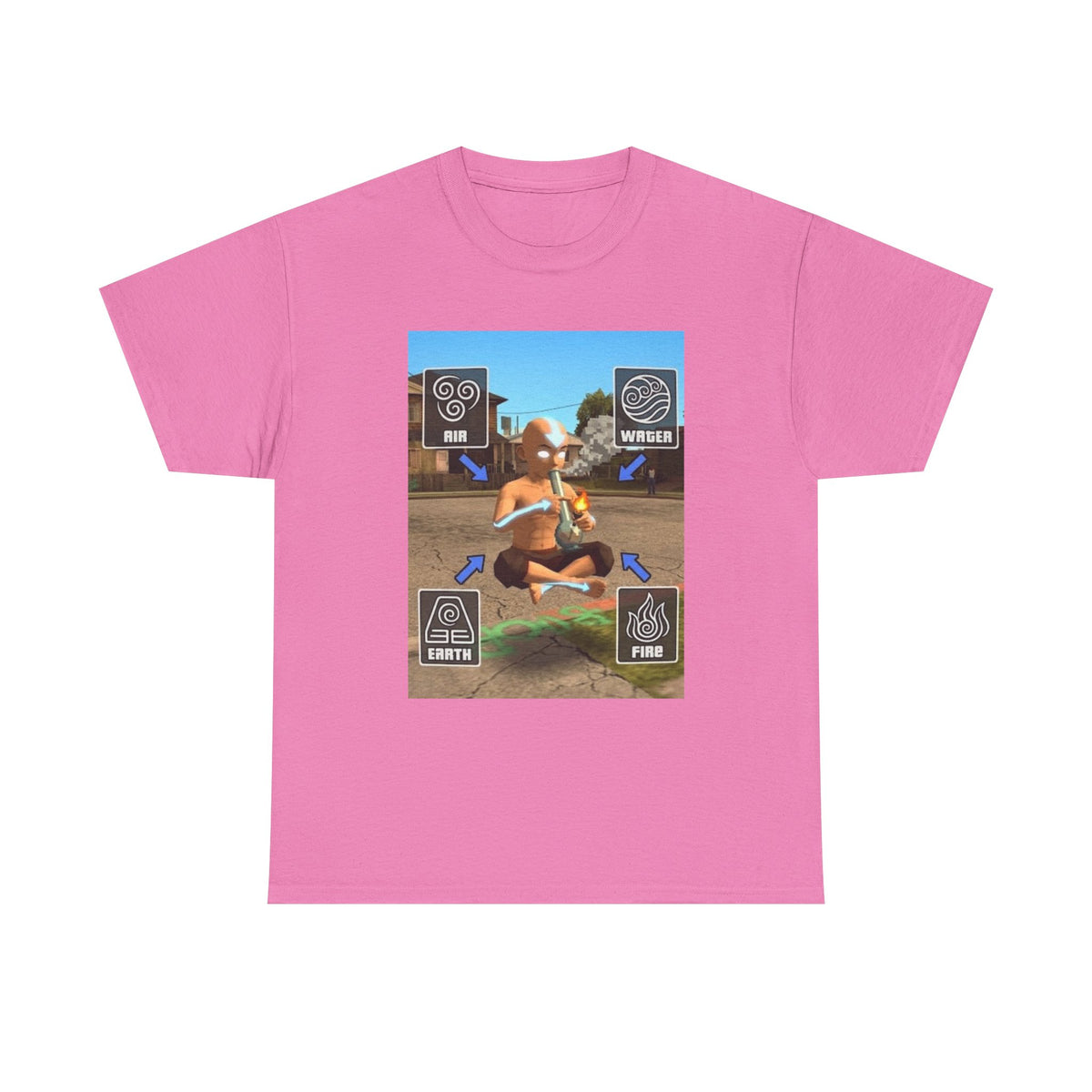 Avatar Character Floating While Smoking Bong Tee