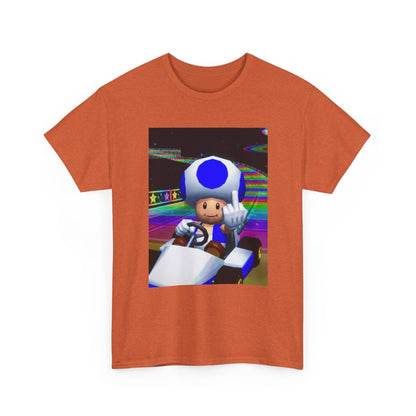 Blue Toad Flipping Off On Rainbow Road Tee
