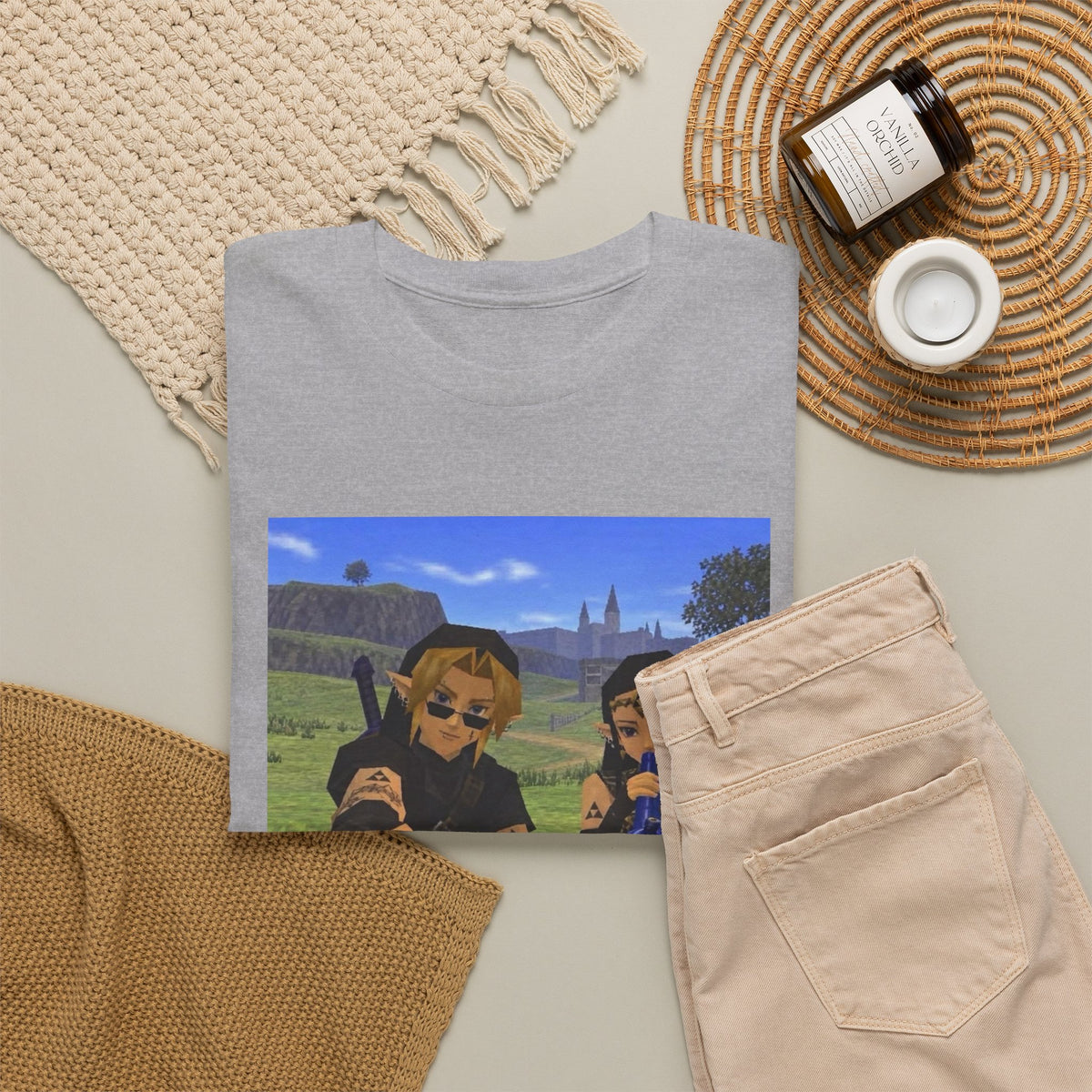 Dark Link And Dark Zelda Chilling Campfire Tee