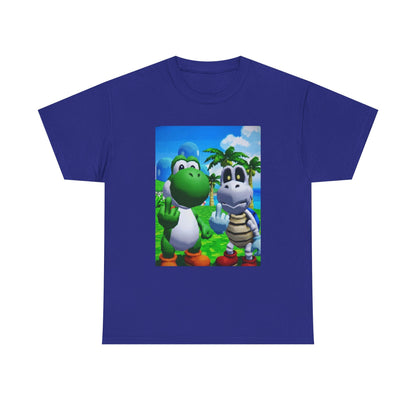 Yoshi And Dry Bones Flipping The Bird Tee