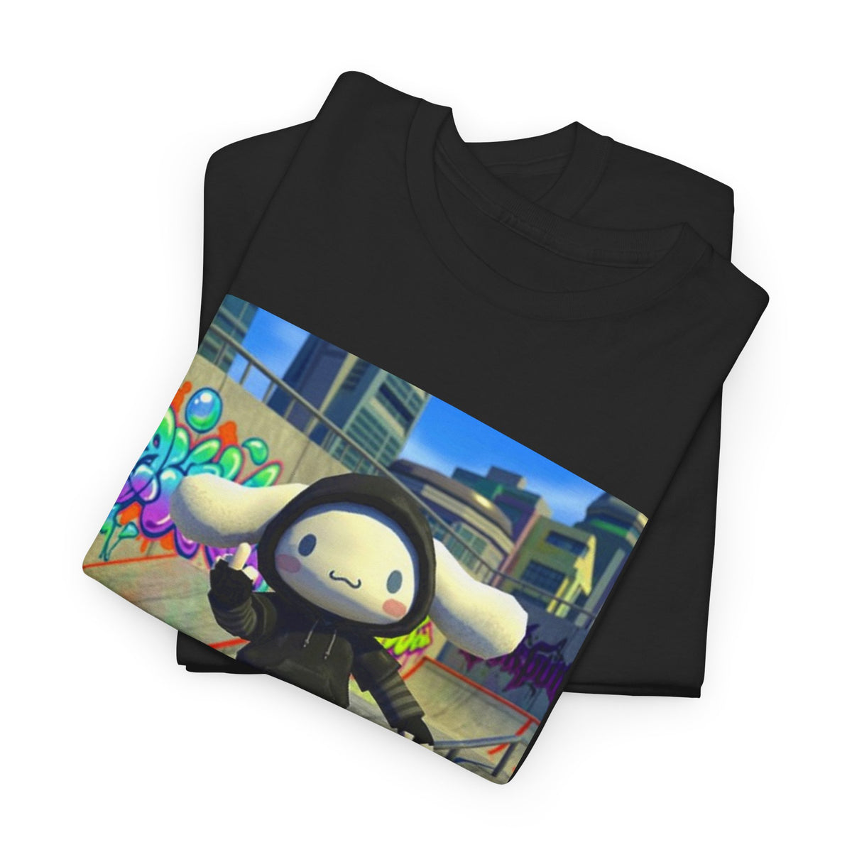 Edgy Cinnamoroll Skater Flipping Off Tee