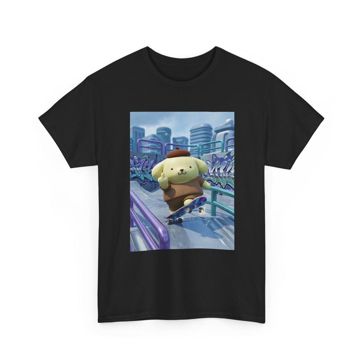 Pompompurin Flipping Off On Skateboard