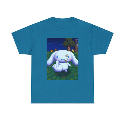 Cinnamoroll Smoking Blunt Flipping Bird Tee