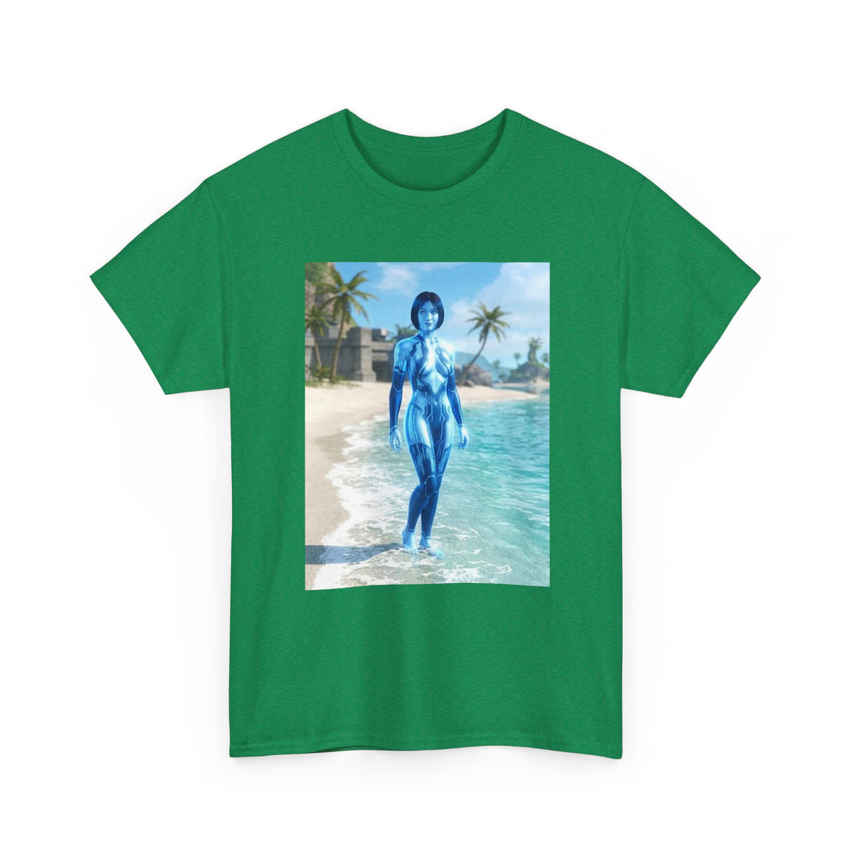 Cortana On Tropical Beach Tee
