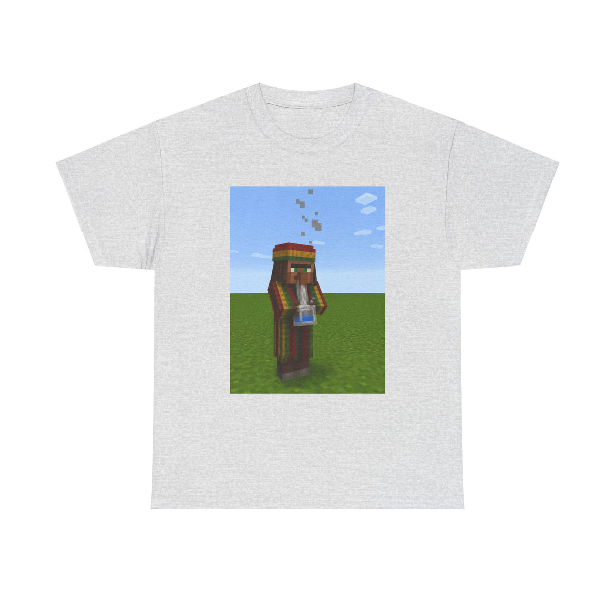 Rasta Minecraft Villager Smoking Tee