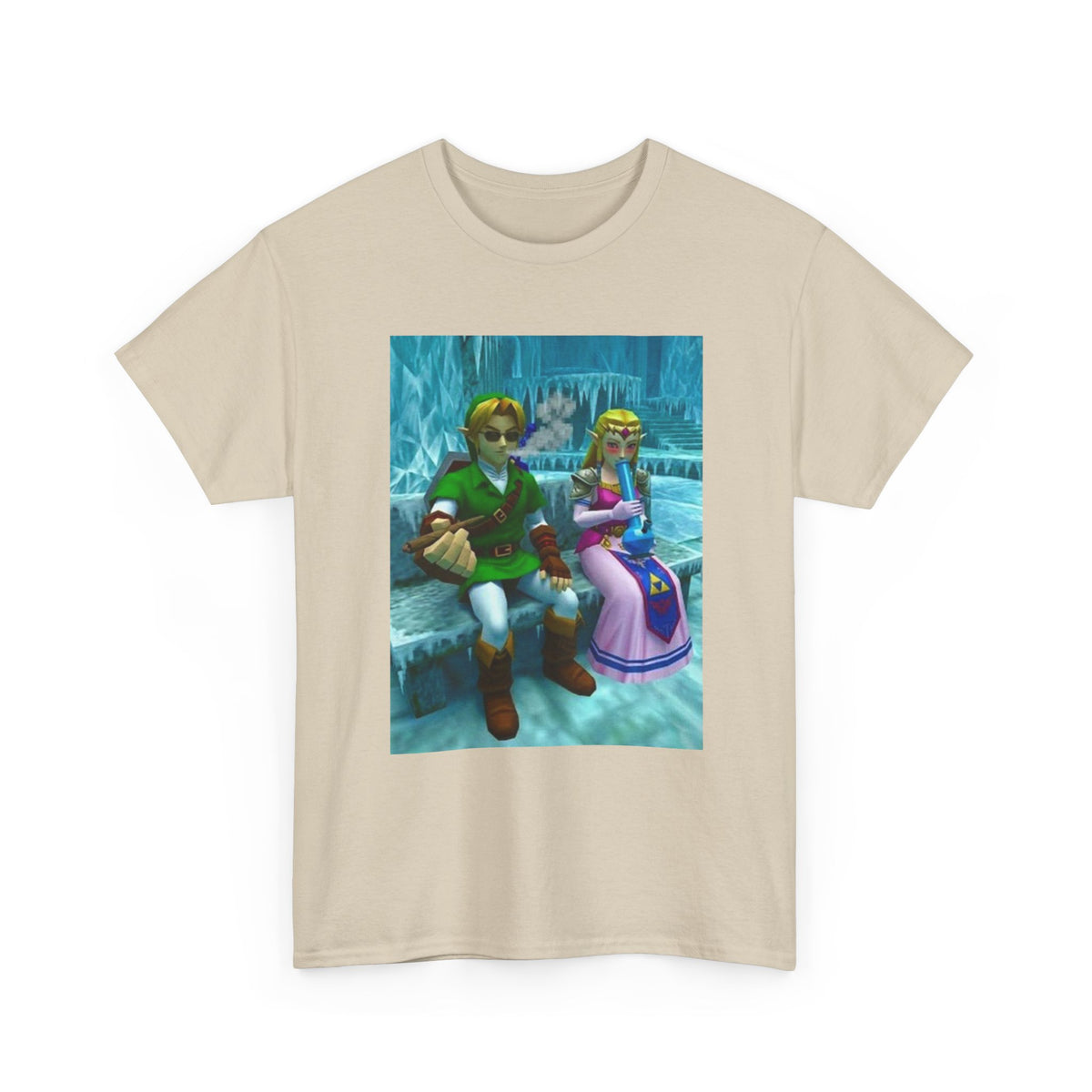 Link And Zelda Chilling In Ice Cavern
