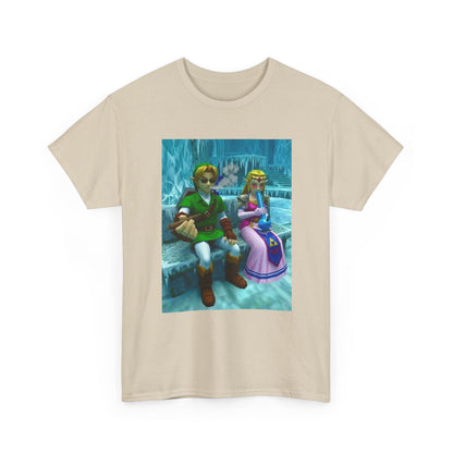 Link And Zelda Chilling In Ice Cavern