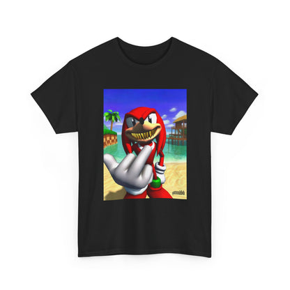 Grill Knuckles Flips Off On Beach Tee