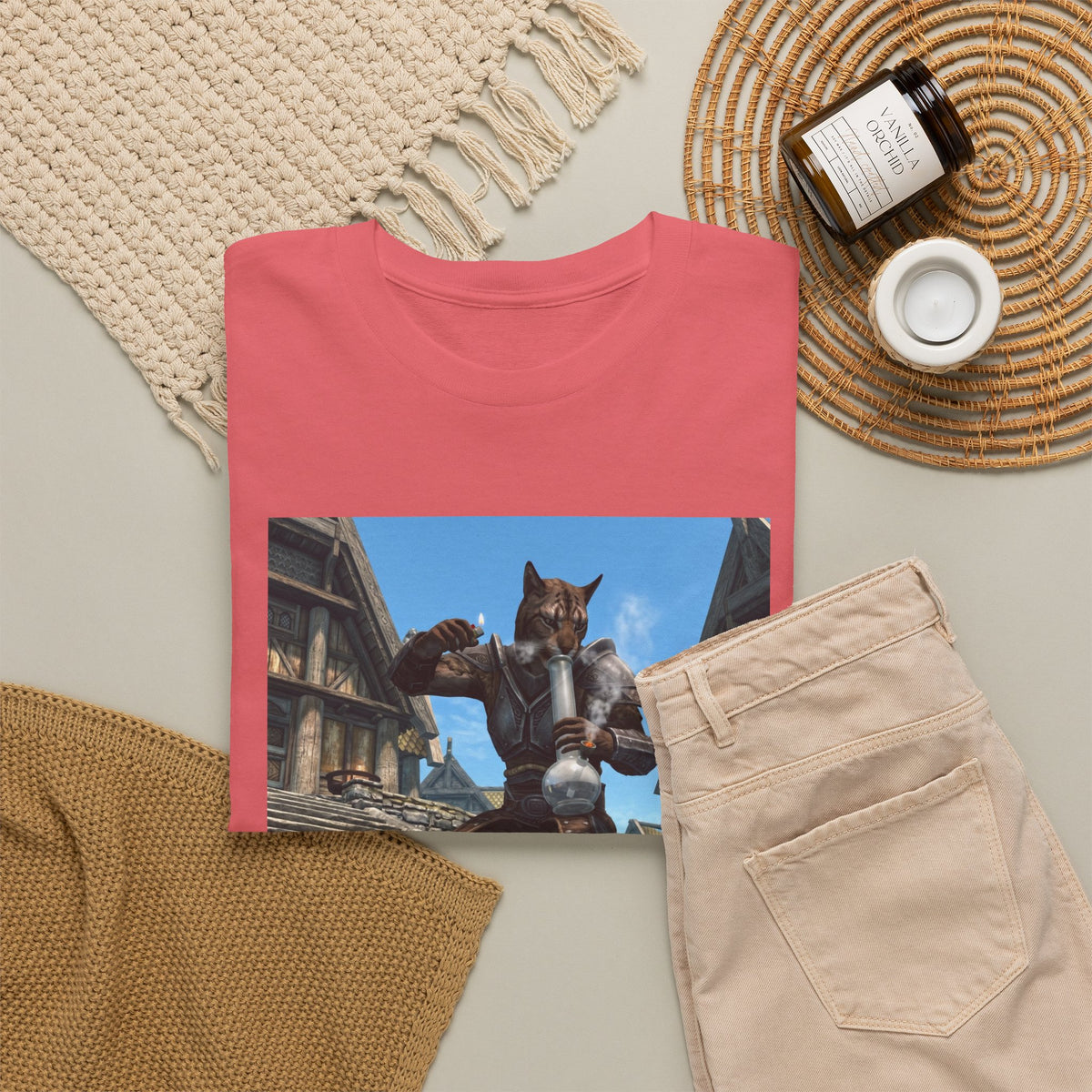 Neon Leaf Whisper Graphic Tee