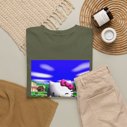 Winking Kitty Flipping The Bird Tee