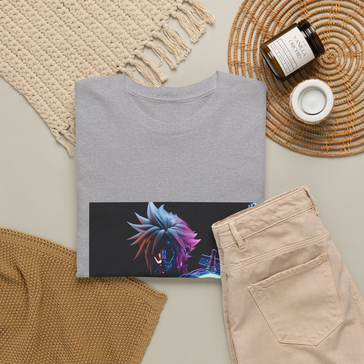 Cyberpunk Warrior With Spiked Hair Tee
