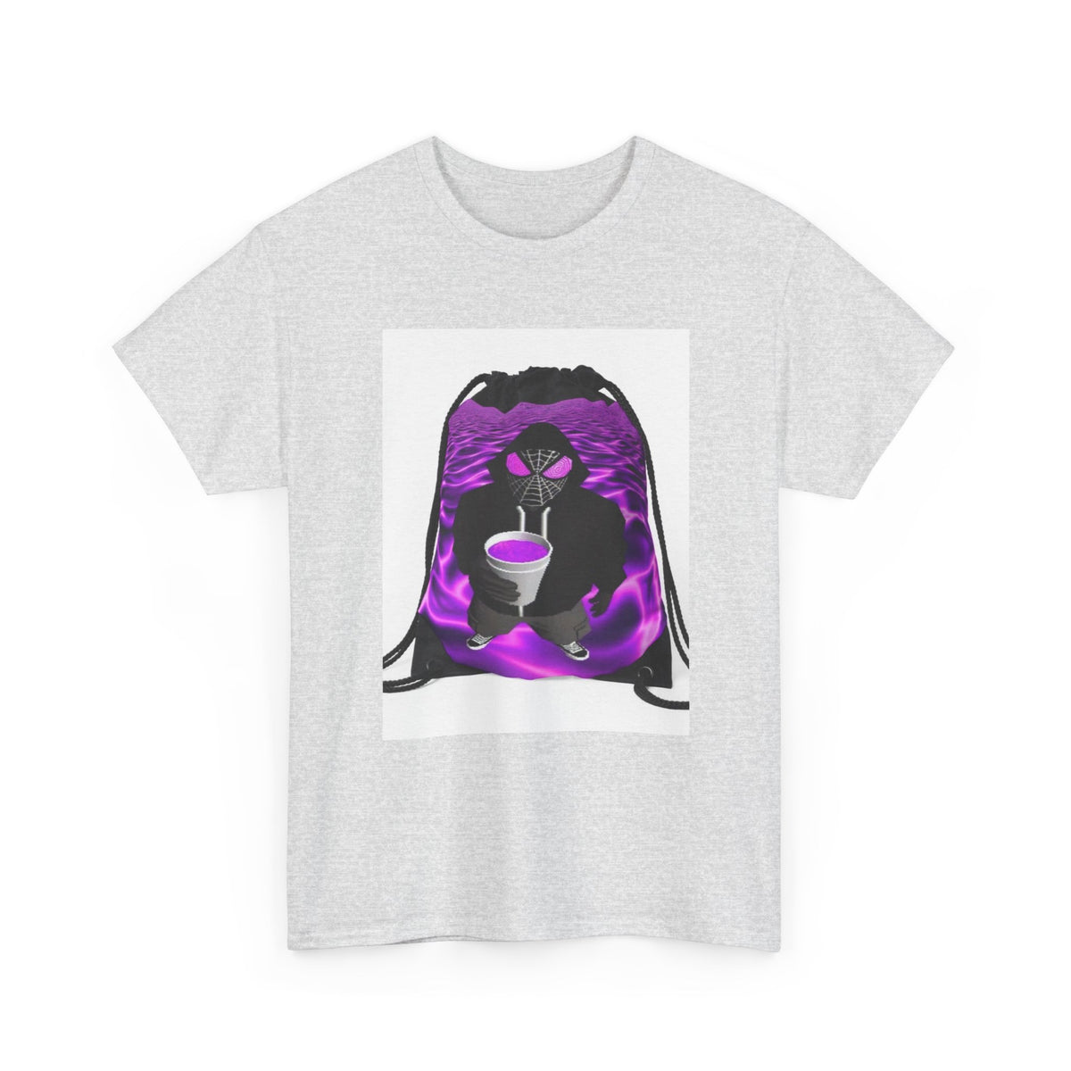 Spider-Hoodie Character Sipping Purple Drank Tee