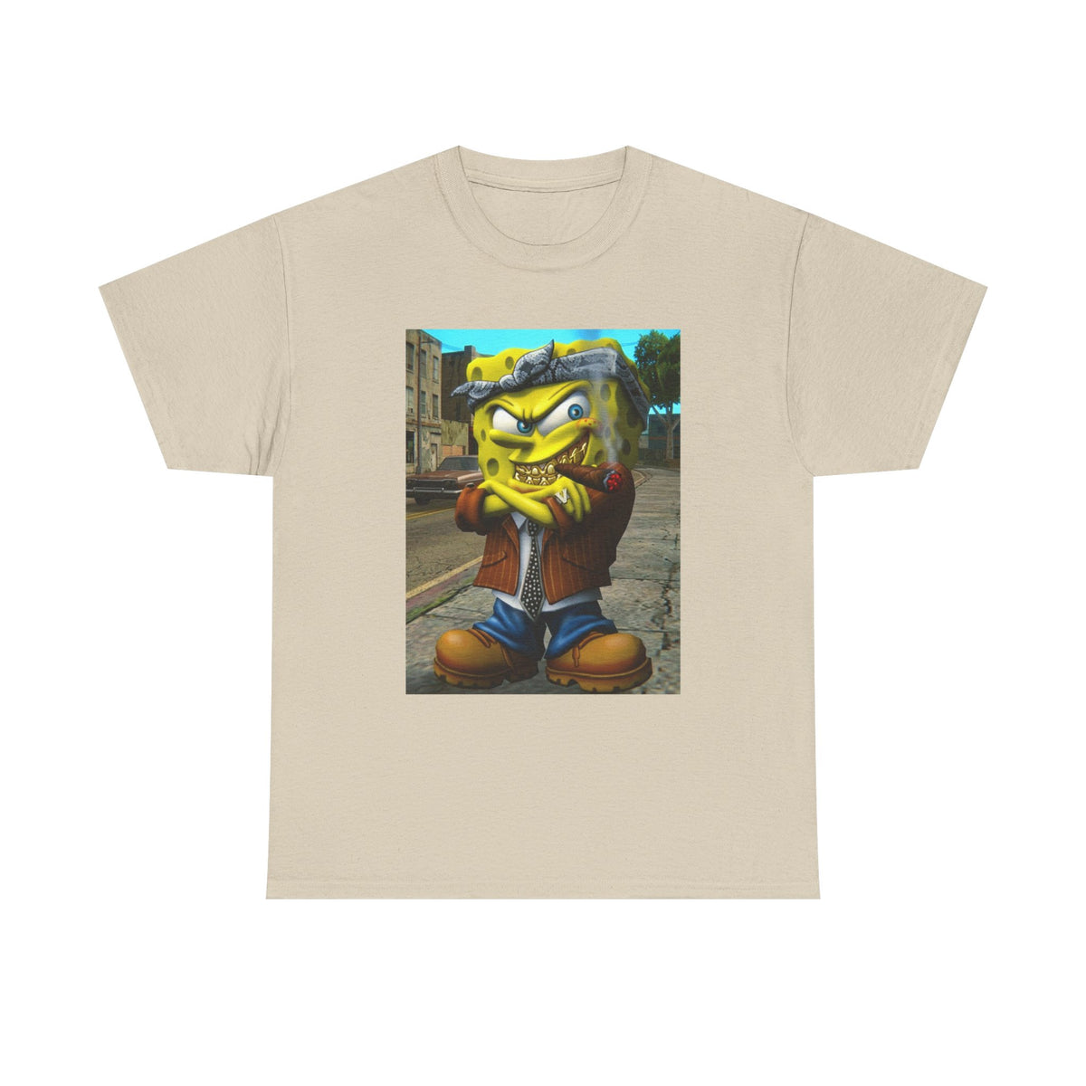 Thug Spongebob Smoking On The Streets
