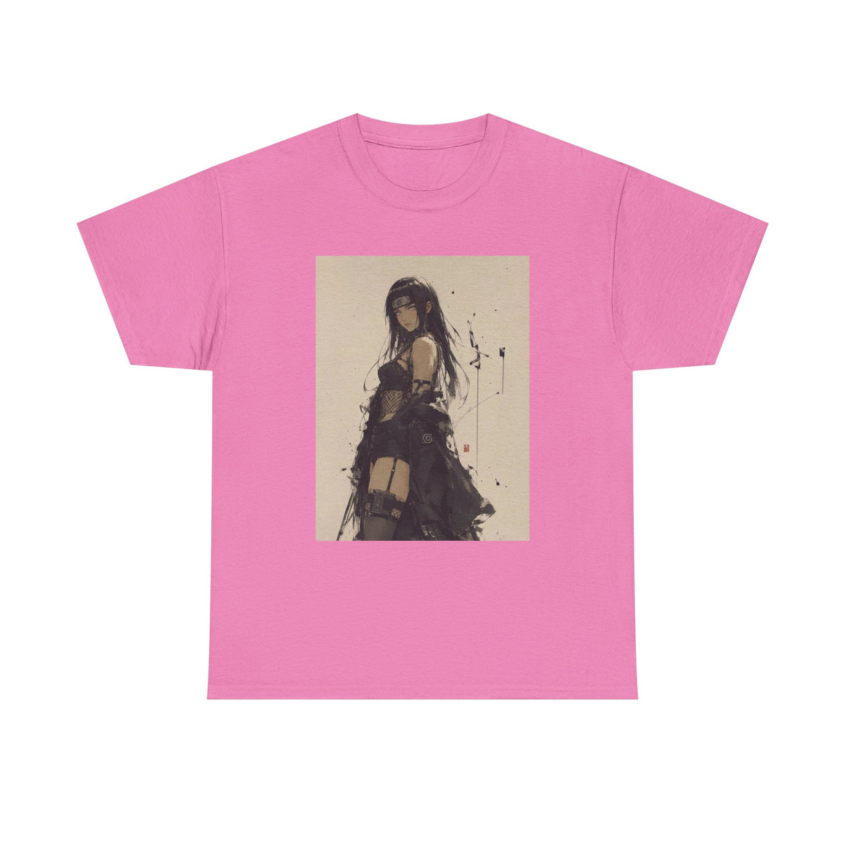 Anime Goth Girl Standing Confidently Tee