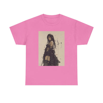 Anime Goth Girl Standing Confidently Tee
