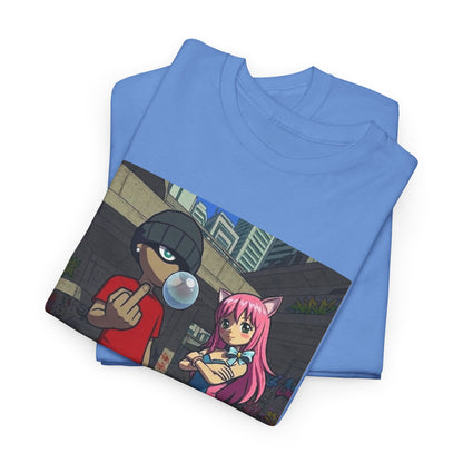Skater Punk And Kitty Girl In Skater Park Tee