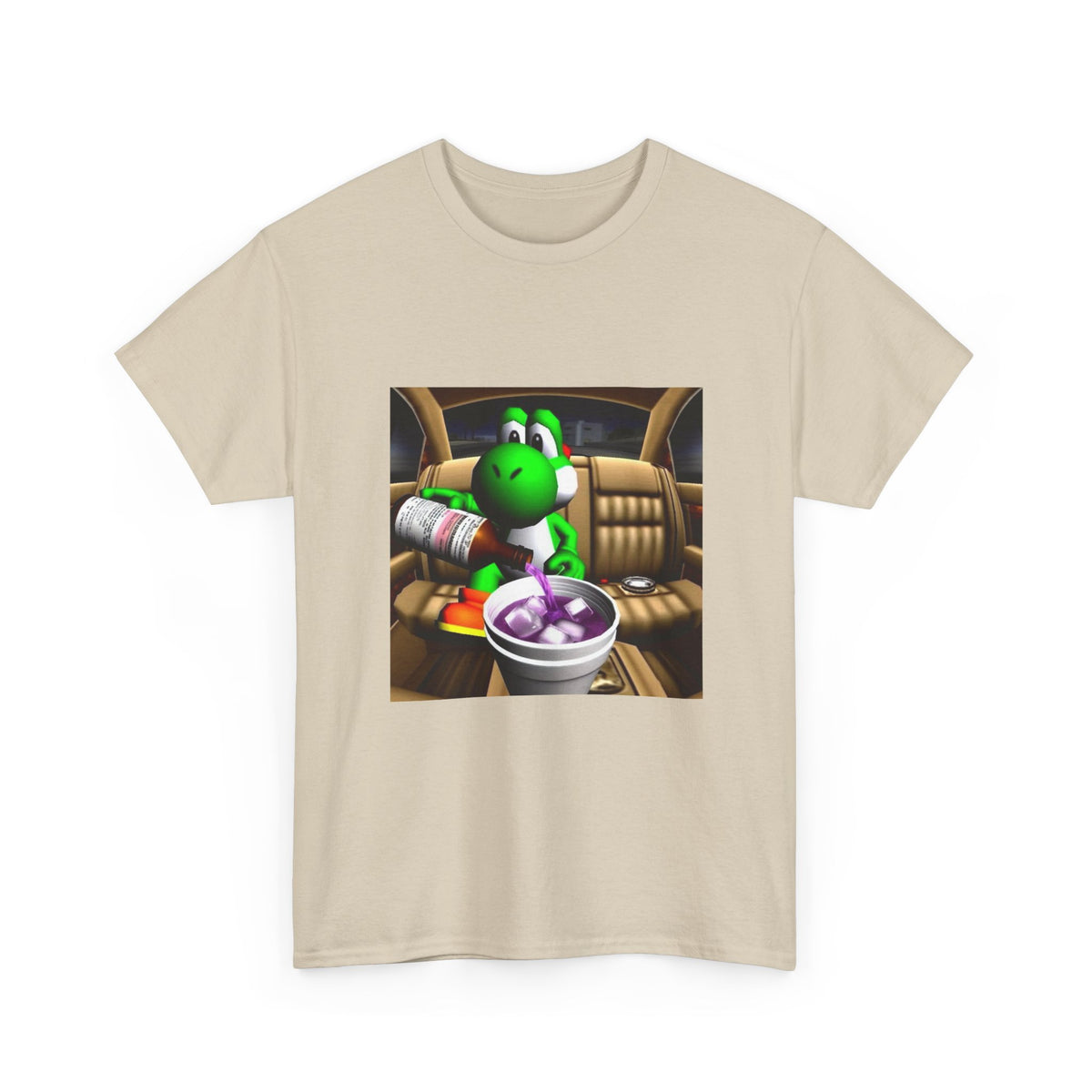 Yoshi Pouring Lean In Car Tee