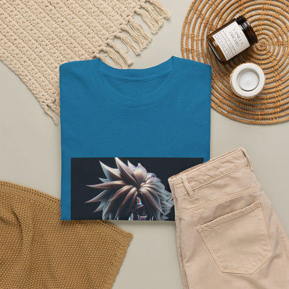 Chrome Spiky-Haired Warrior Reflecting Rainbows Tee