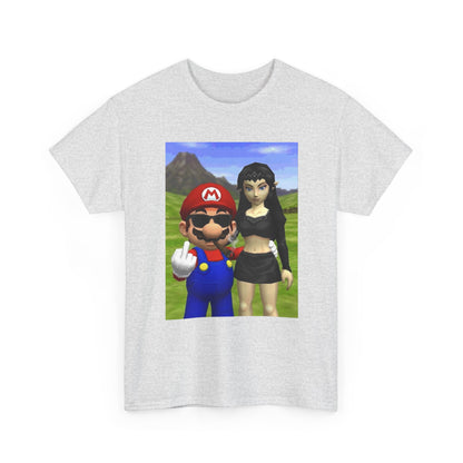 Edgy Mario & Malon Flipping Off Tee