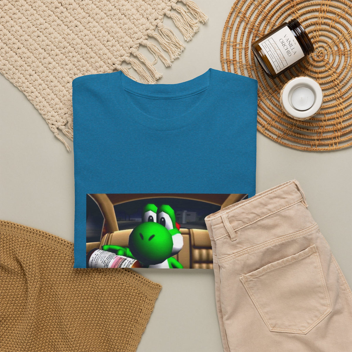 Yoshi Pouring Lean In Car Tee