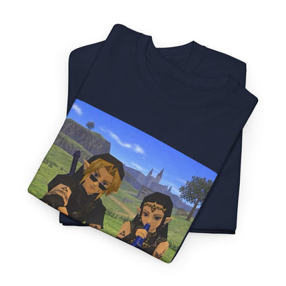 Dark Link And Dark Zelda Chilling Campfire Tee