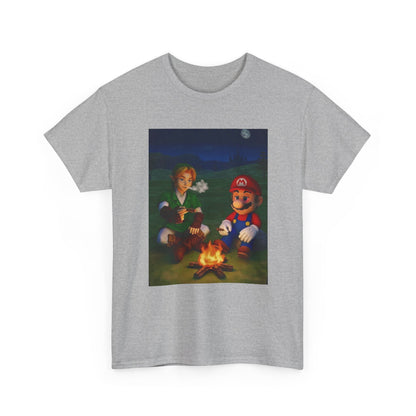 Link and Mario Campfire Smoke Session Tee