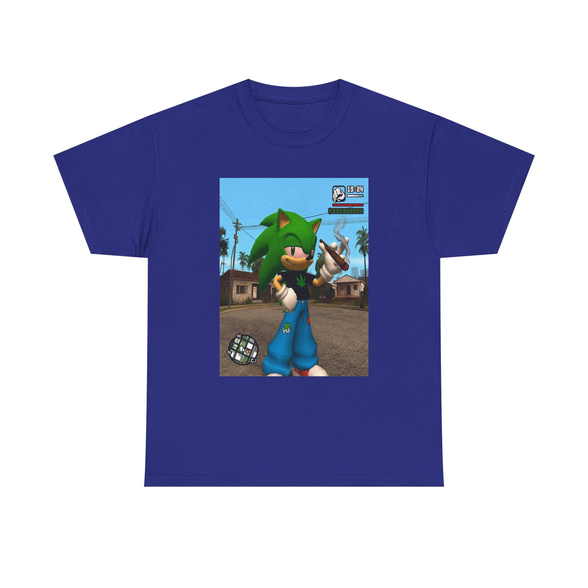 Green Hedgehog Blazin' In San Andreas Tee