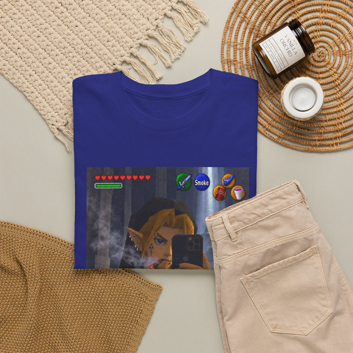 Edgy Link Smoking Selfie Tee