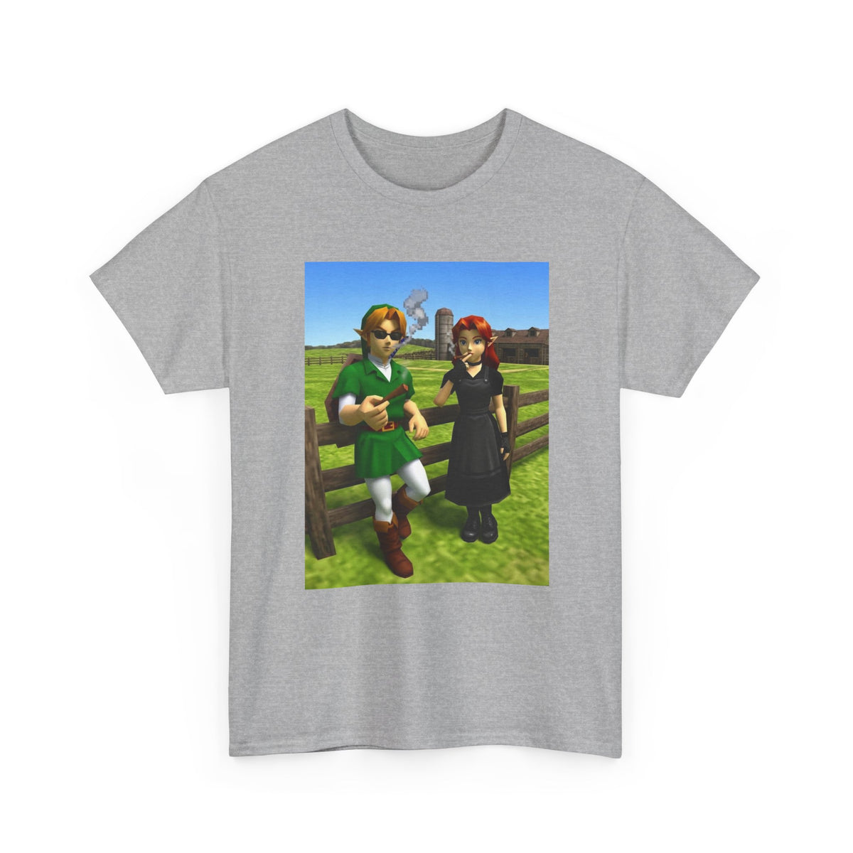 Link And Malon Smoking On The Farm Tee