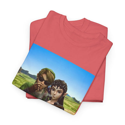 Link And Zelda Smoking Cigars Tee