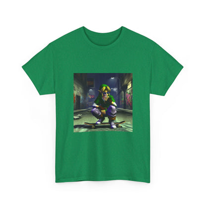 Edgy Link Smoking On Skateboard