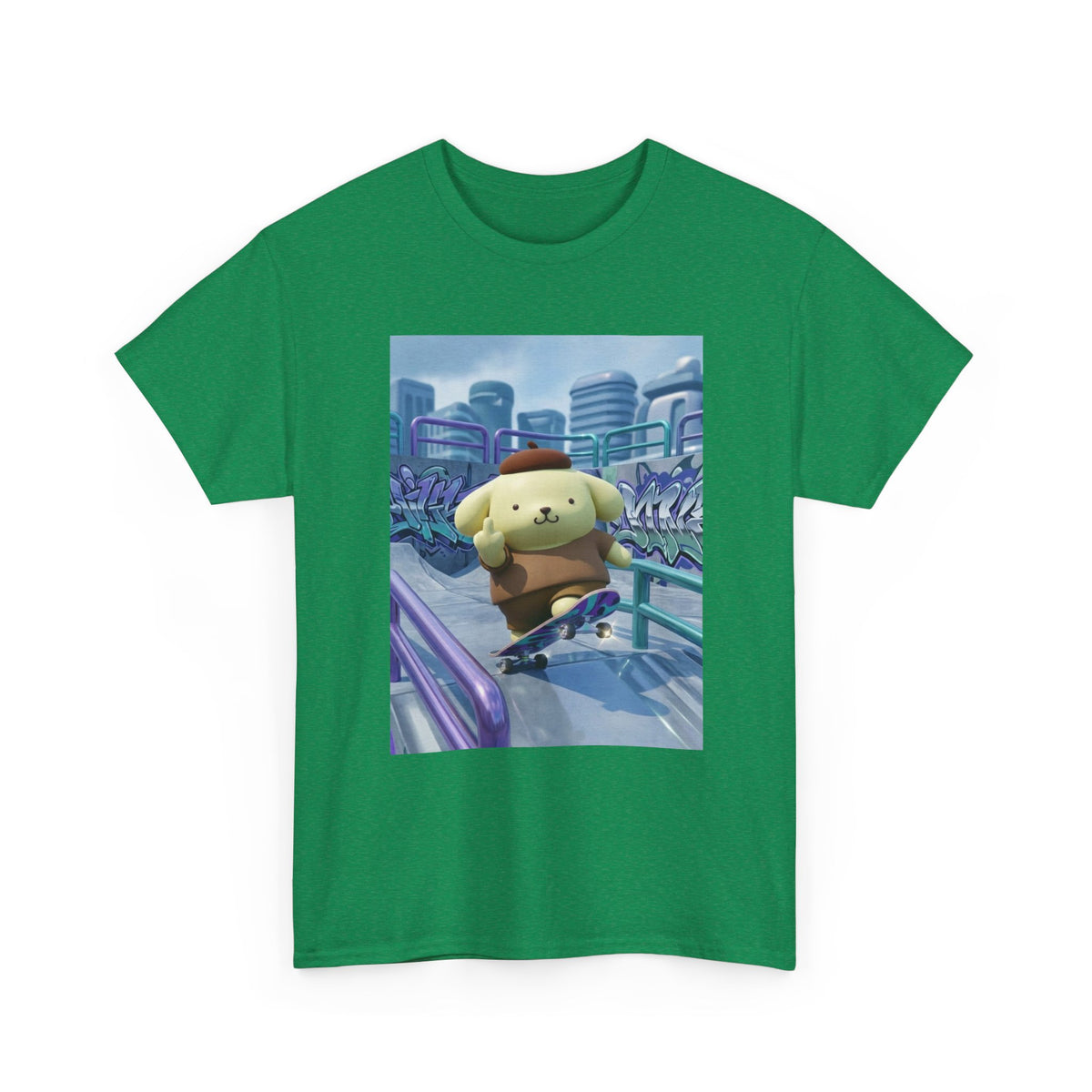 Pompompurin Flipping Off On Skateboard
