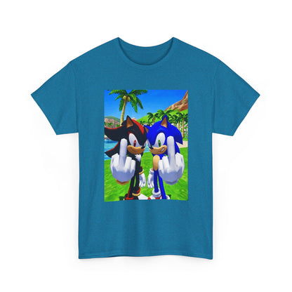 Sonic And Shadow Flipping The Bird Tee