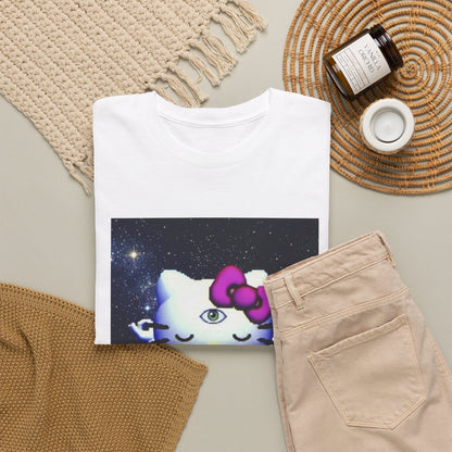 Third Eye Kitty Meditating In Space Tee