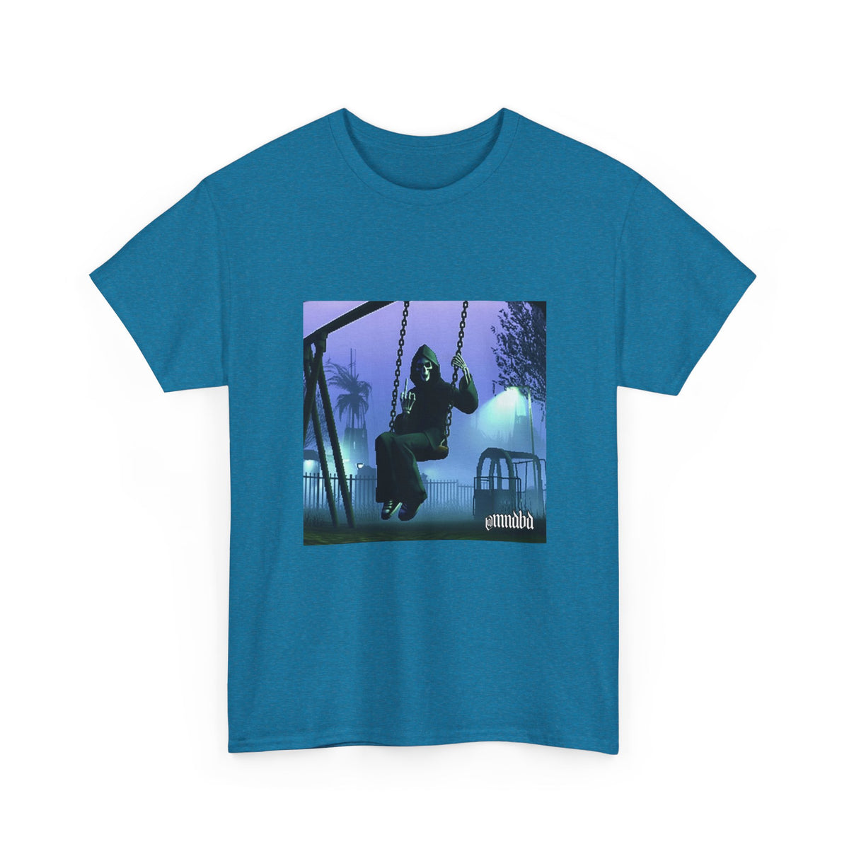 Grim Reaper Giving Middle Finger On Swing
