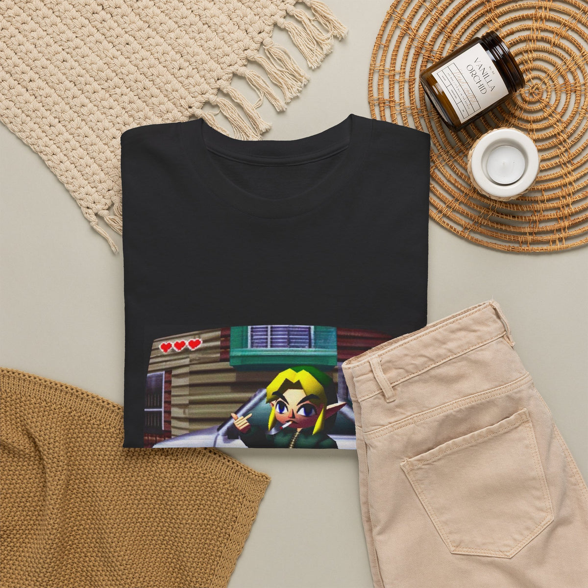 Link Smoking And Flipping The Bird Tee