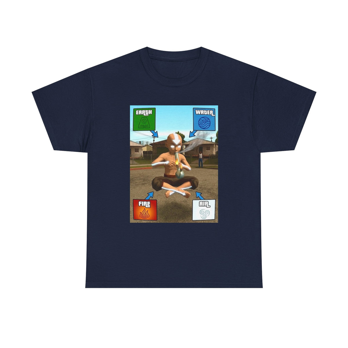 Aang Bending Smoke Elements Tee