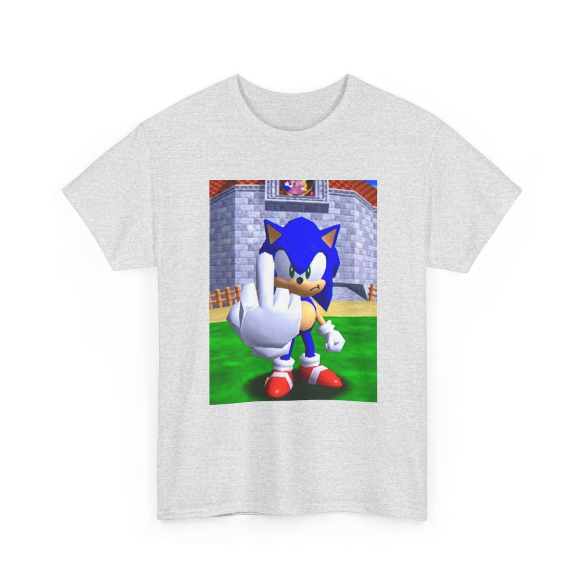 Sonic Flipping Off In The Castle Grounds