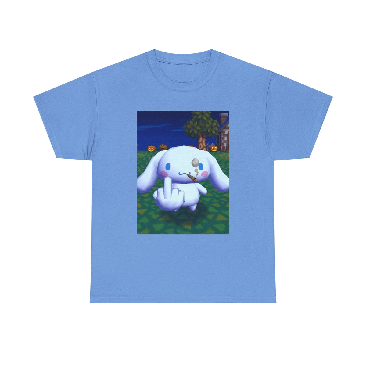 Cinnamoroll Smoking Blunt Flipping Bird Tee