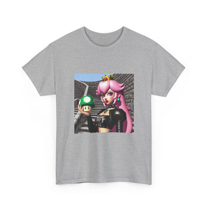 Goth Peach Holding A Green Mushroom Tee
