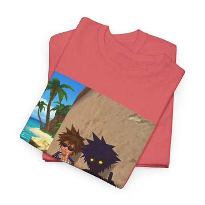 Sora And Shadow Flipping Off On Beach