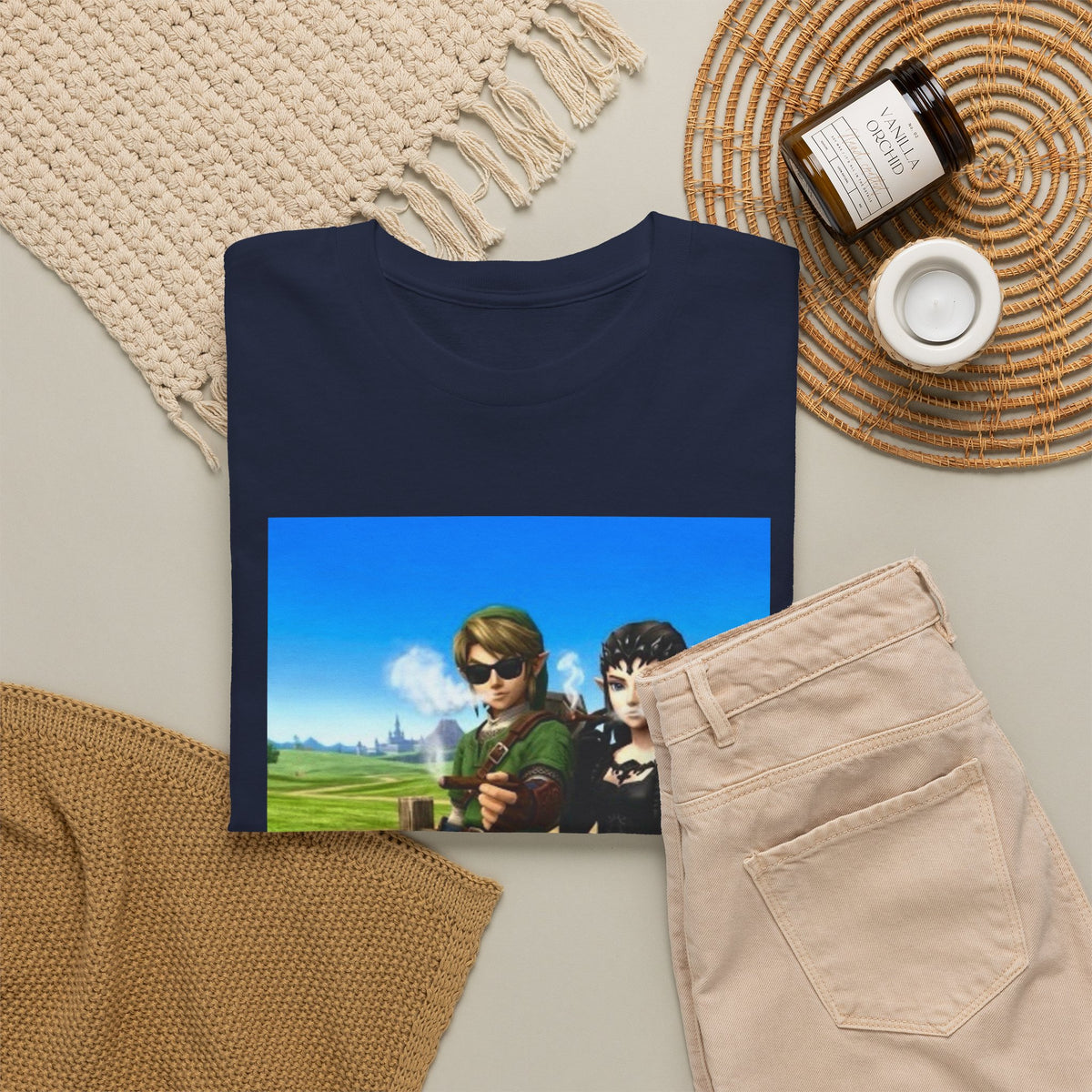Link And Zelda Relaxing With Cigars