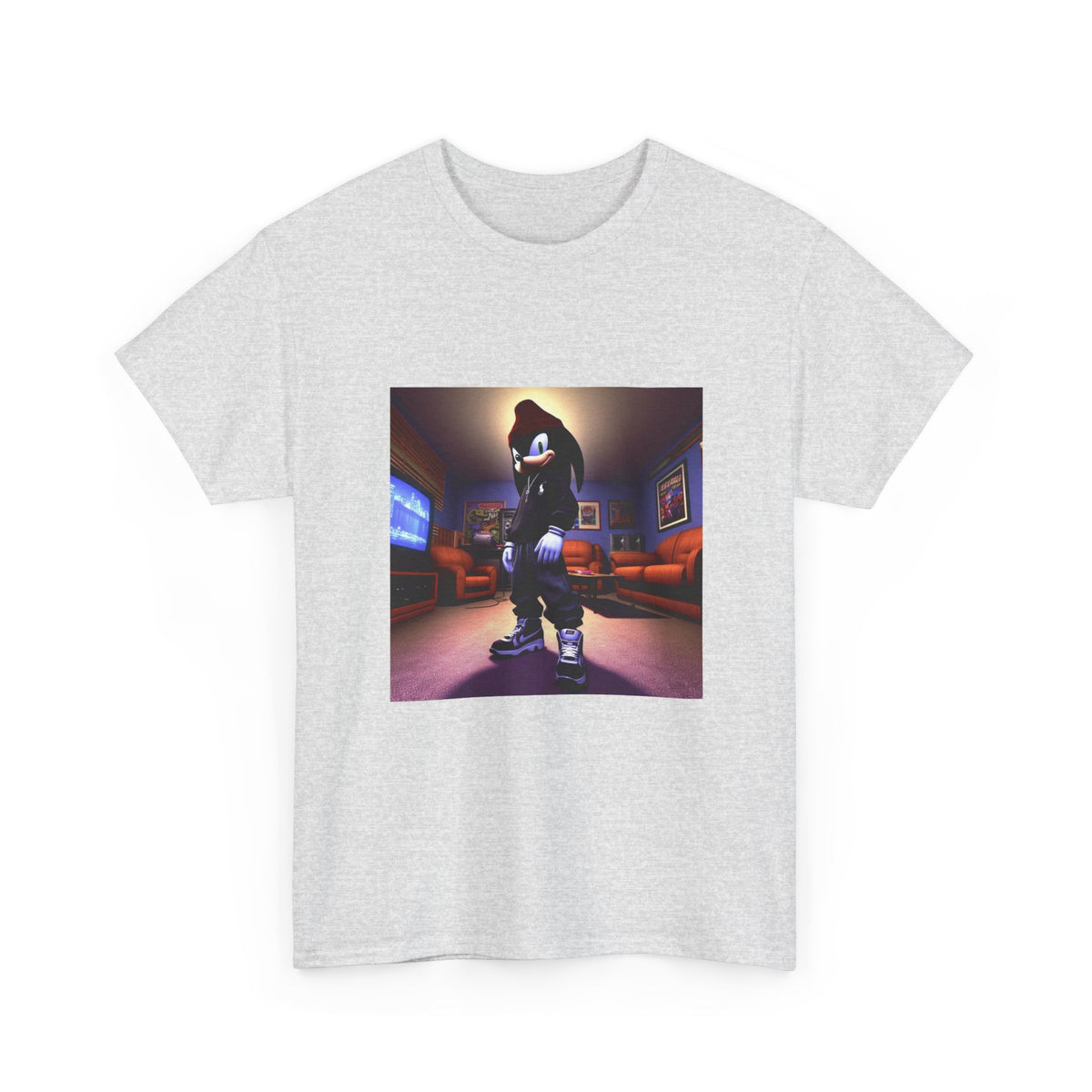 Edgy Hedgehog In Streetwear Drip Tee