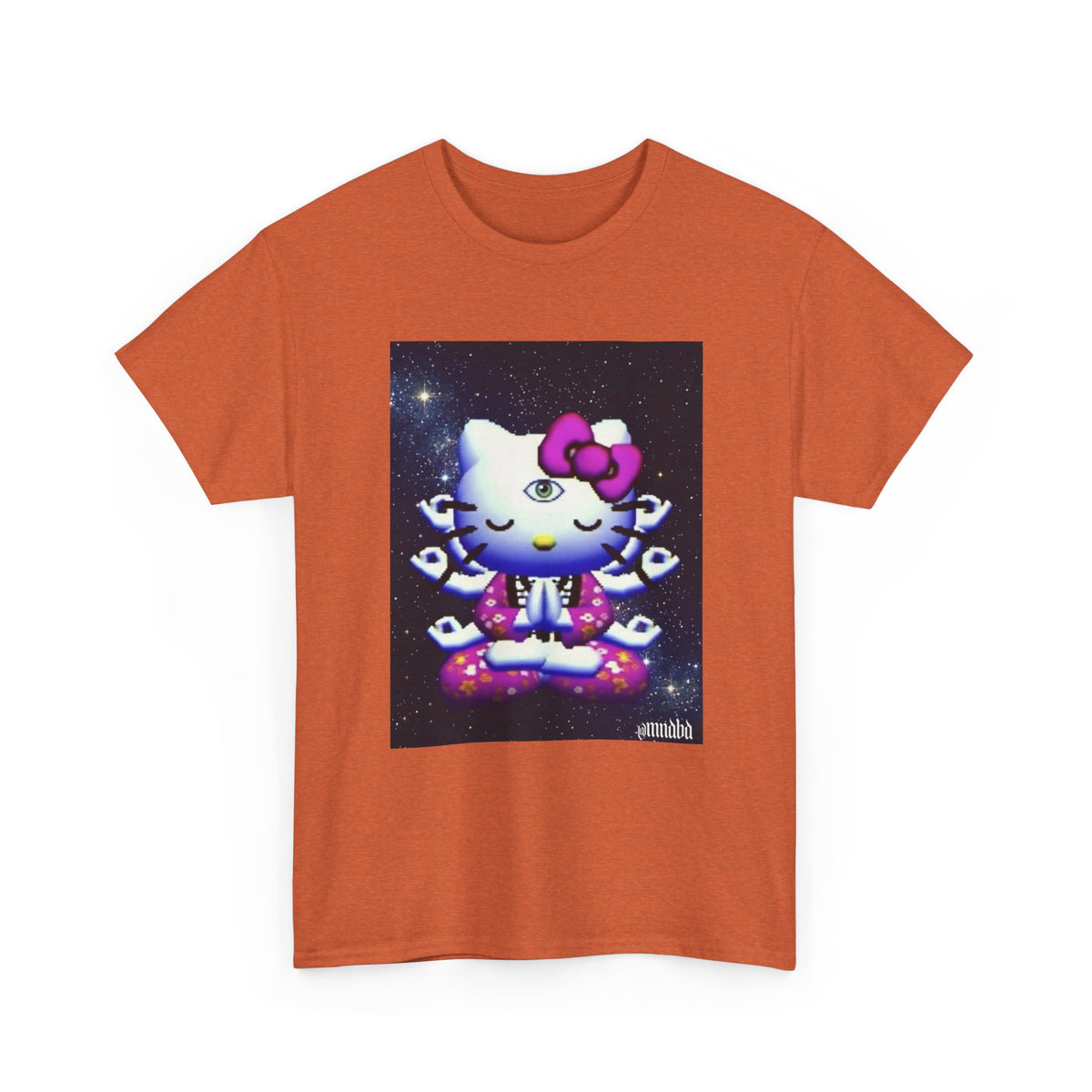 Third Eye Kitty Meditating In Space Tee