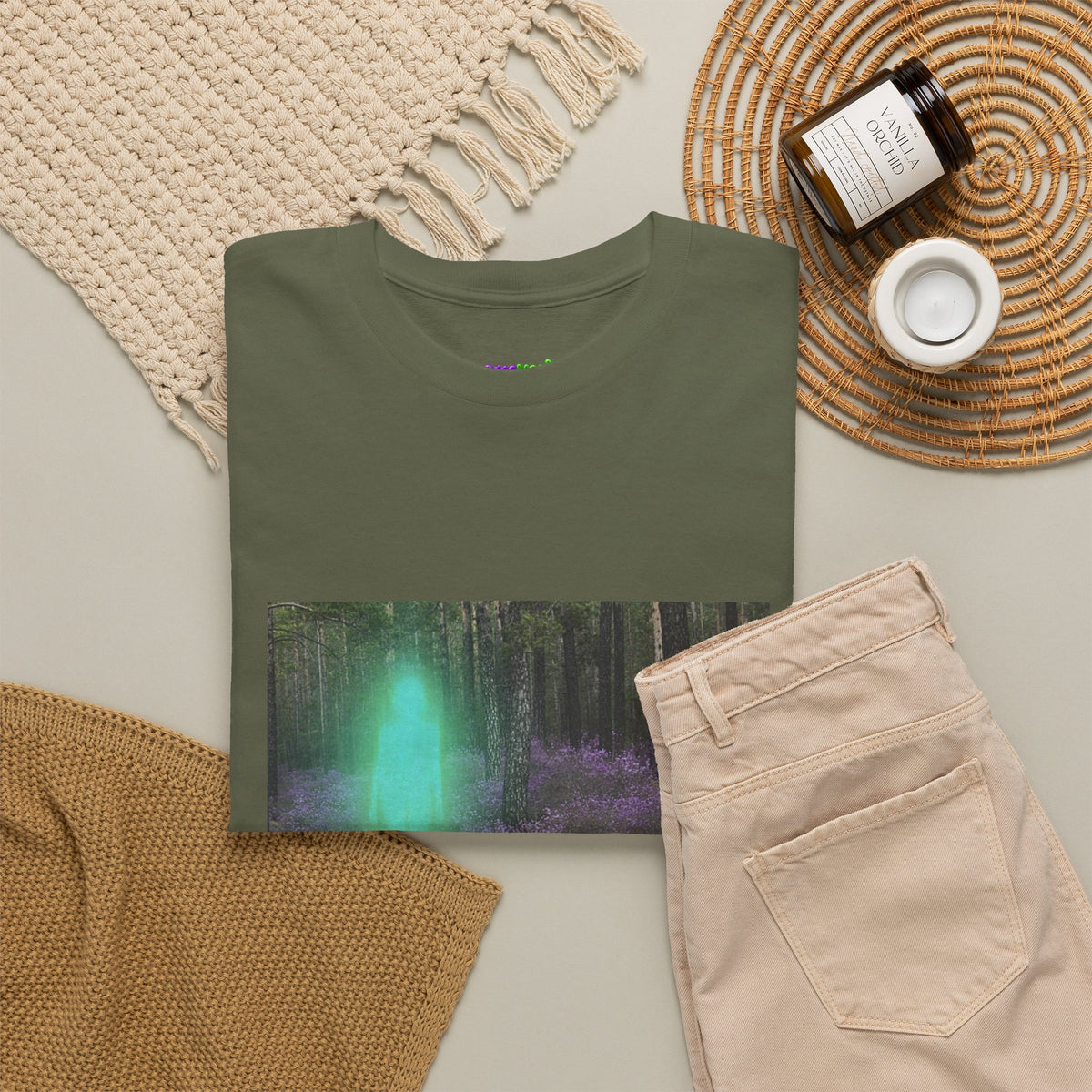 Visitor Exploring Neon Alley Tee