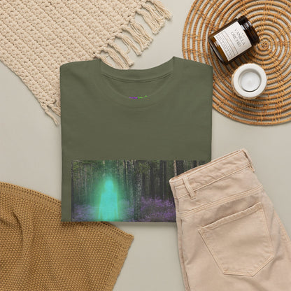 Visitor Exploring Neon Alley Tee