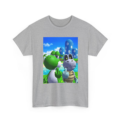 Yoshi and Dry Bones Flipping The Bird Tee (Design 4)