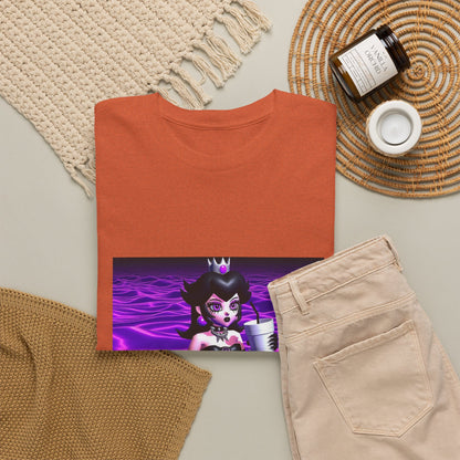 Goth Peach Wading In Purple Waves