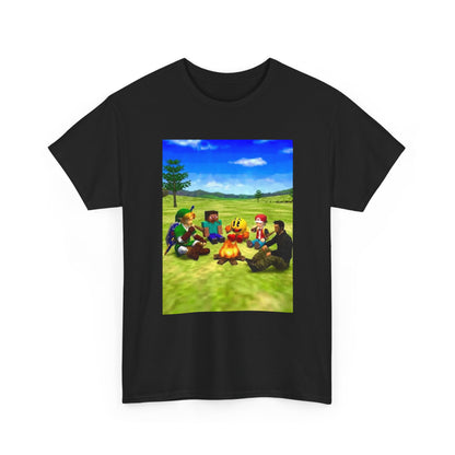 Iconic Gamers Smoking Around Campfire